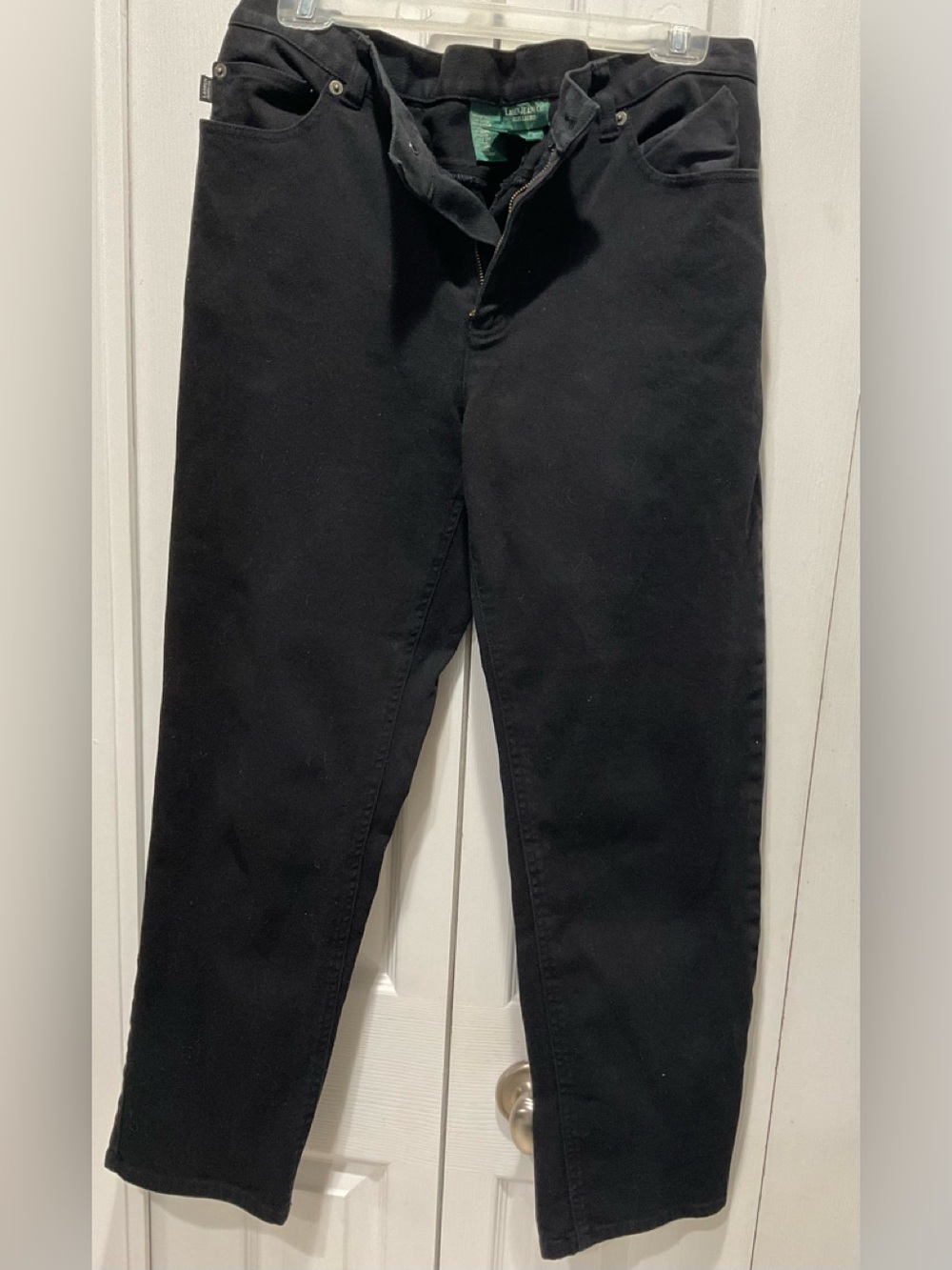 🍏🍏 RL Women’s Black 5 Pockets Jeans, Size 12